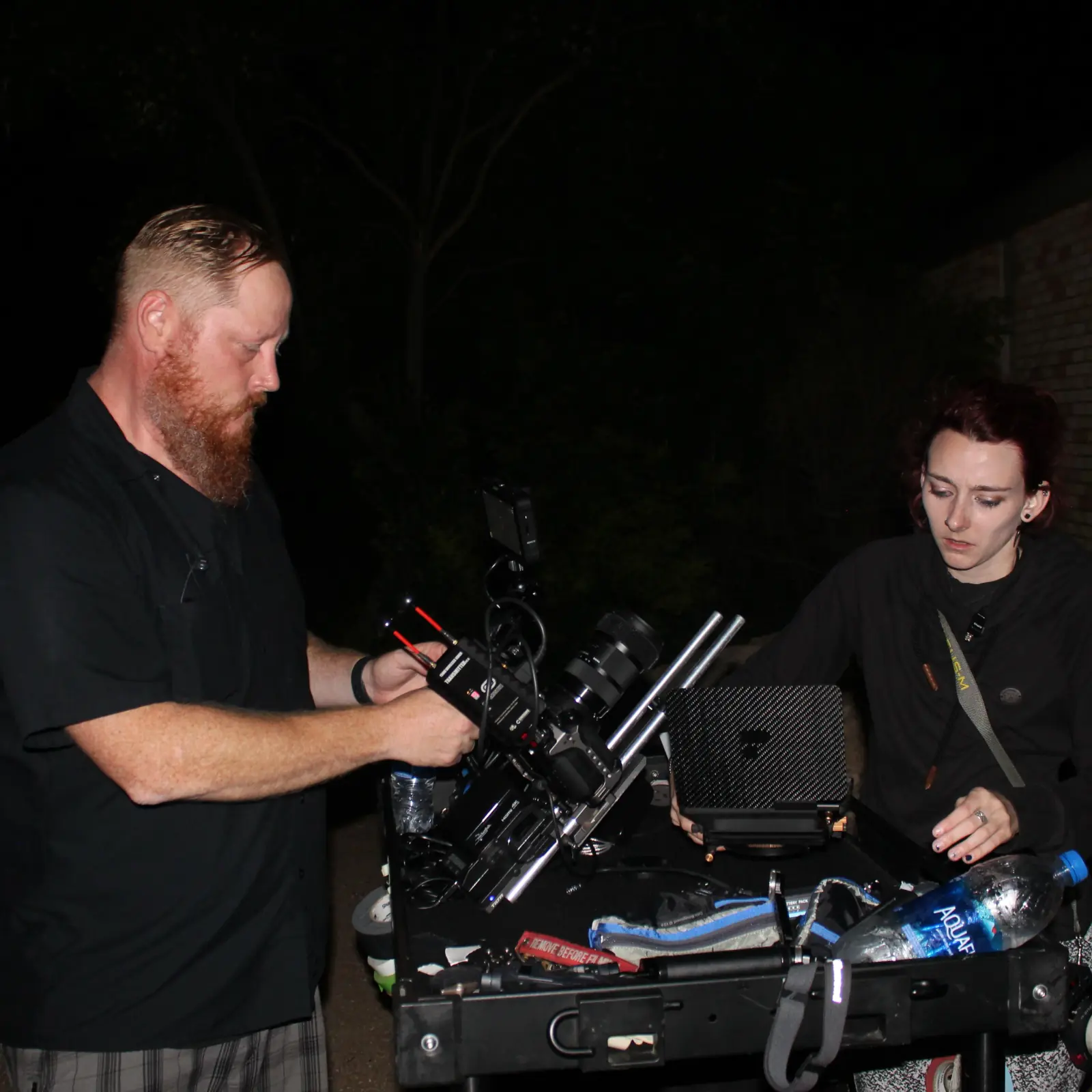 Clint and Tori work on Camera